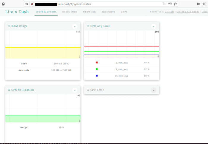 linux-dash-interface