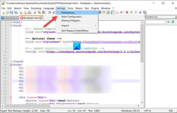 notepad-preferences notepad-preferences