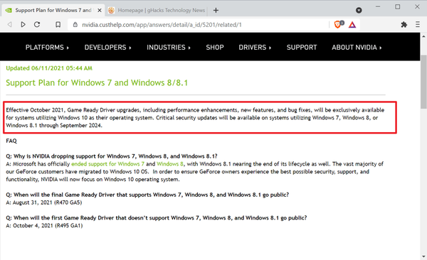nvidia-drops-support-windows-7-8.1