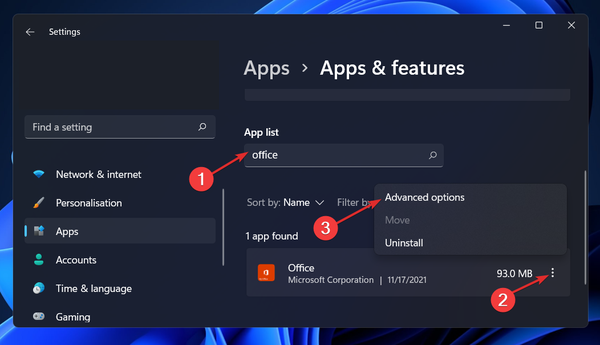 office-advanced-option