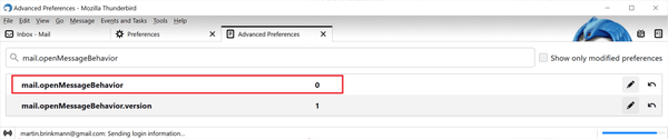 openmessagebehavior openmessagebehavior