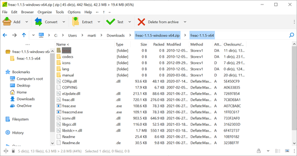 peazip-file-archive-information