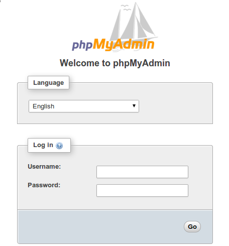 phpMyAdmin-login phpMyAdmin-login