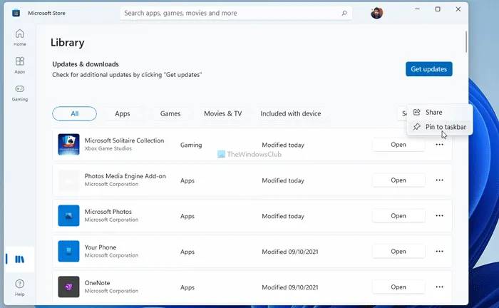pin-app-game-taskbar-microsoft-store