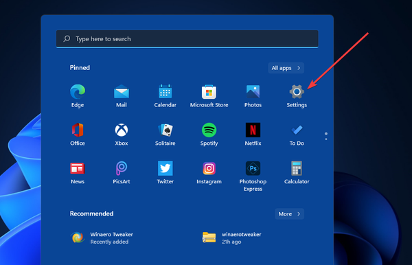 pinned-settings-app