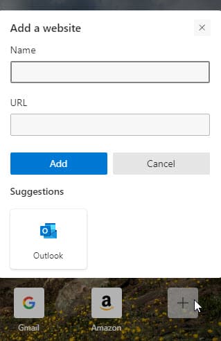 select-outlook-suggestion-in-New-tile