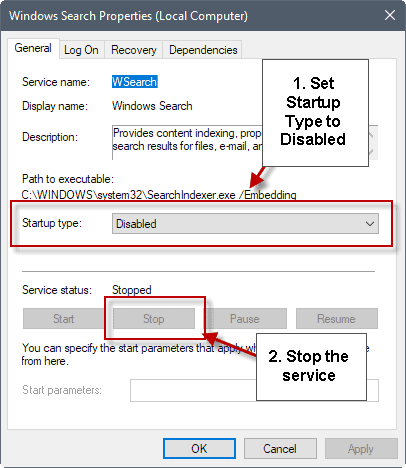 stop-windows-search