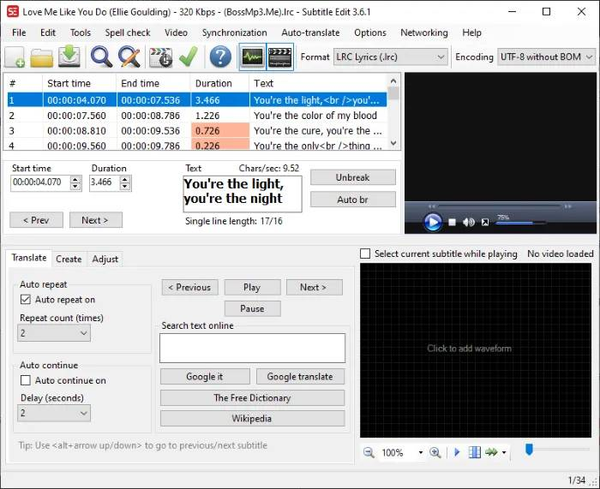 subtitle-edit_how-to-create-lrc-file-in-windows-11-10 subtitle-edit_how-to-create-lrc-file-in-windows-11-10