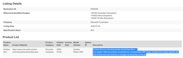 surface-duo-bluetooth-sig