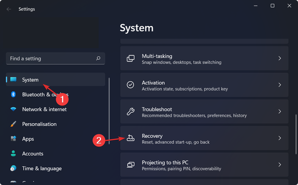 system-recovery system-recovery