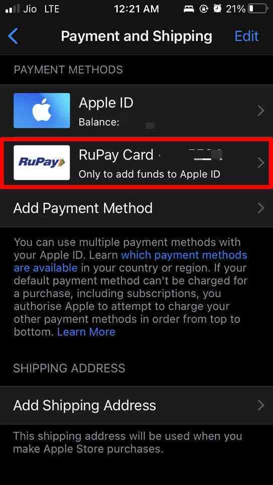 tap-on-payment-method