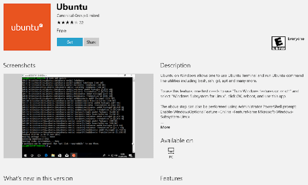 ubuntu-micosoft-store
