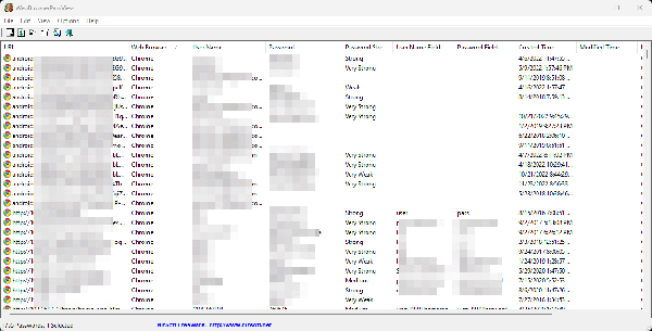 使用 WebBrowserPassView 查看所有浏览器密码