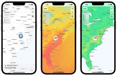 天气降水热图ios 16