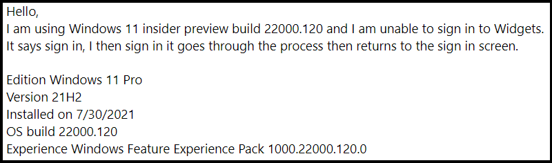 widgets-Windows-11-bug