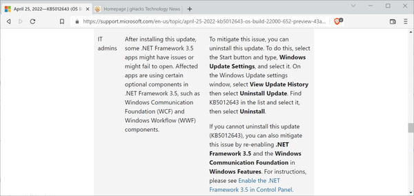 windows-11-KB5012643-app-crash-issue