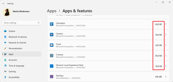 windows-11-app-sizes