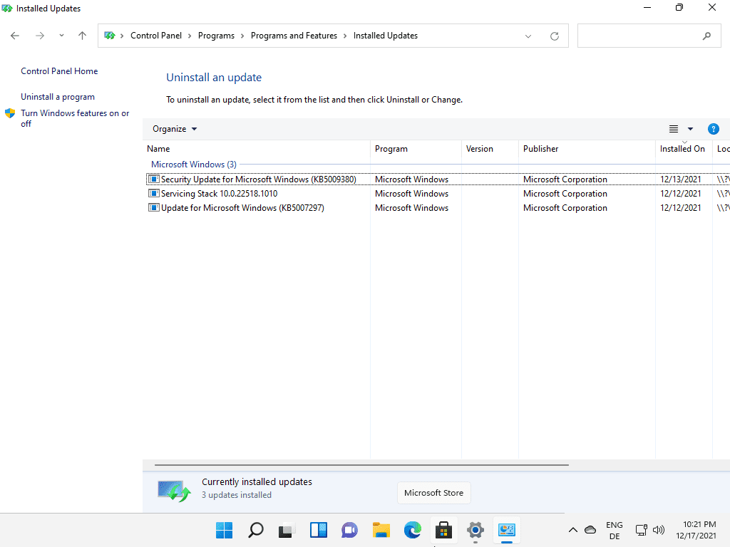 windows-11-control-panel-installed-updates