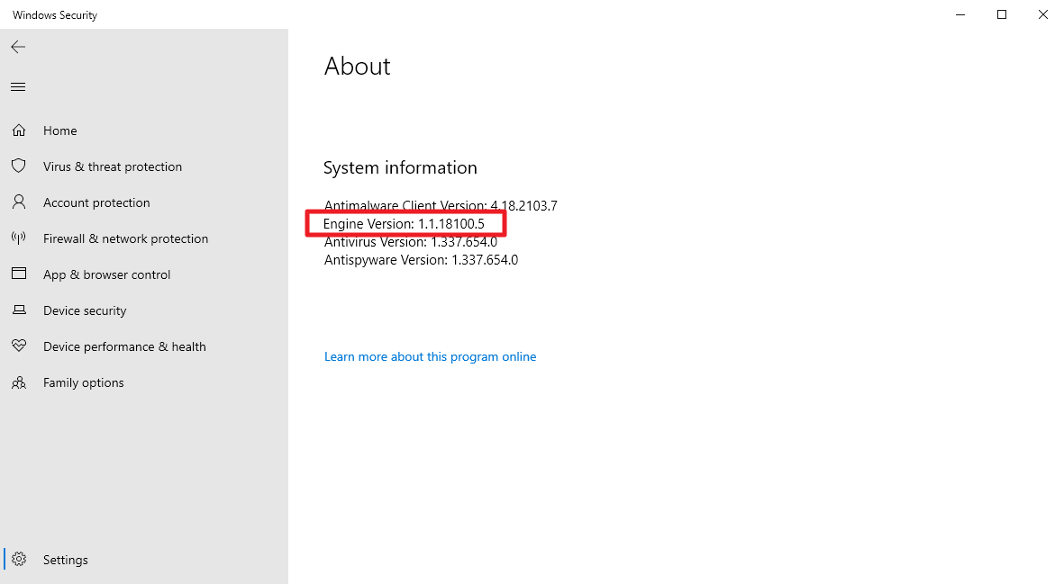 windows-defender-version