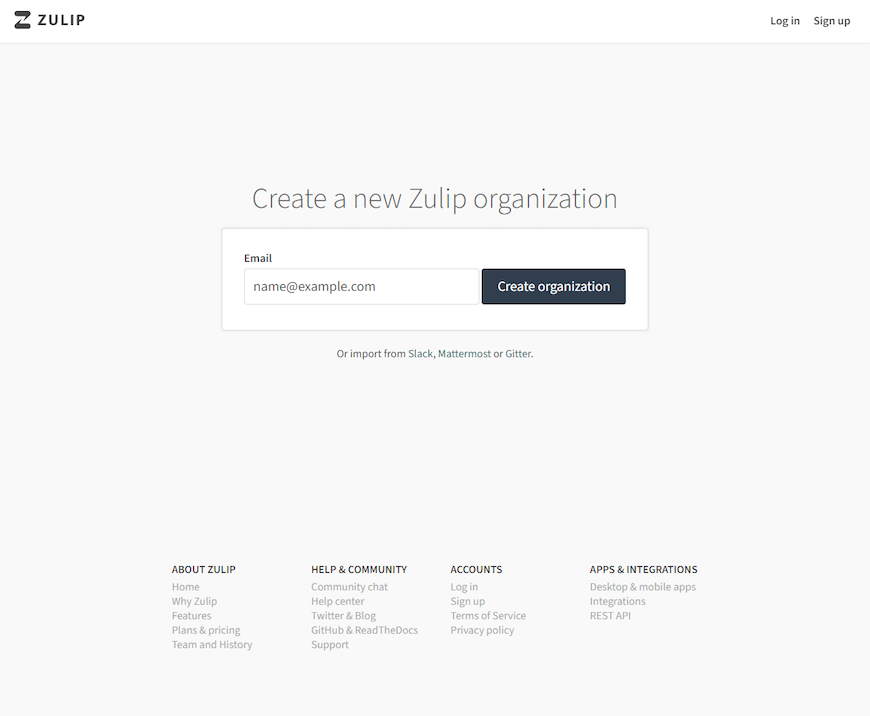 zulip-chat-web-interface