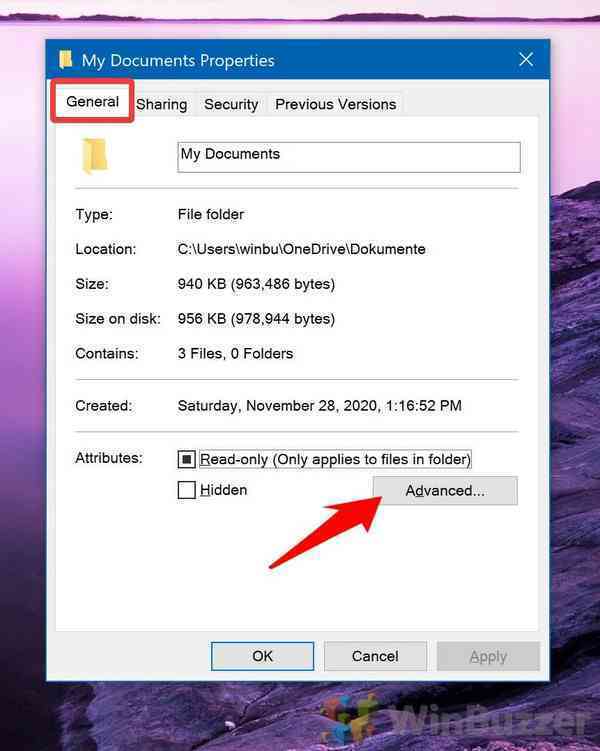 01.2-Windows-10-File-Explorer-My-Documents-Open-Properties-Adavanced