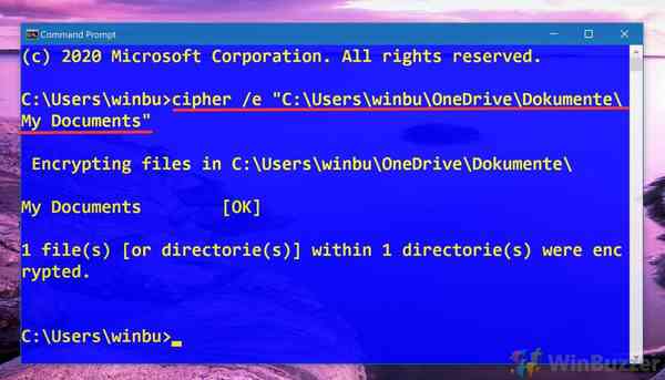 03.2-Windows-10-Command-Prompt-Enter-the-Command-to-Encrypt-the-Folder