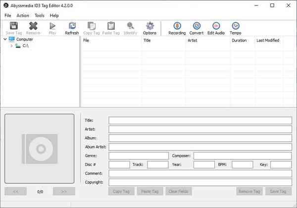 Abyssmedia-ID3-Tag-Editor-interface