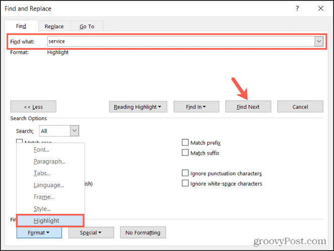 FindHighlightWord-WordHighlightText