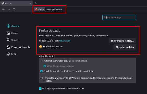 Firefox-Updates-Version-Number-Check