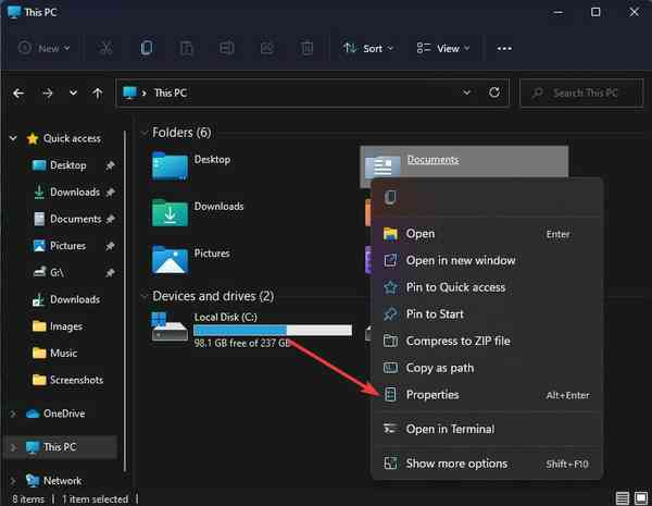 Folder-Properties