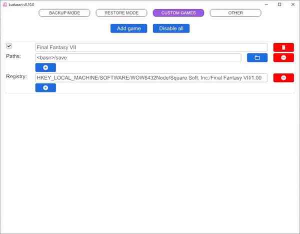 Ludusavi-Custom-Games