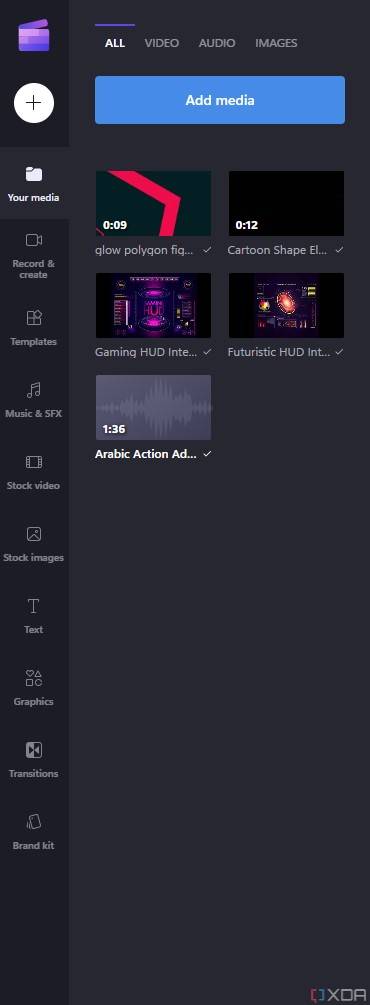 Media-pane-in-Clipchamp