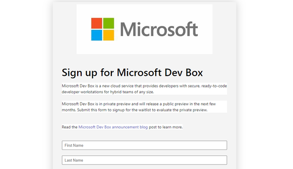 Microsoft-Sign-up-for-Microsoft-Dev-Box