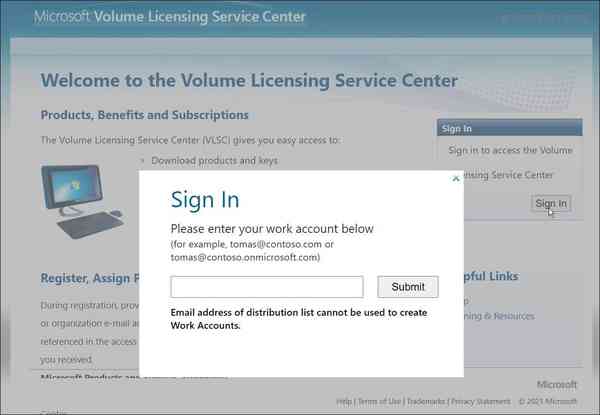 Microsoft-volume-license-service-center-