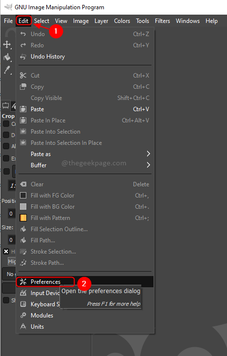 Preferences-GIMP Preferences-GIMP