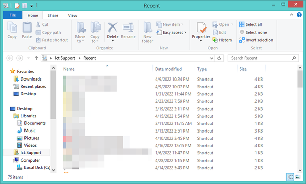 Recent-folder