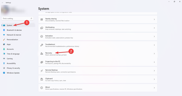Recovery-in-Settings