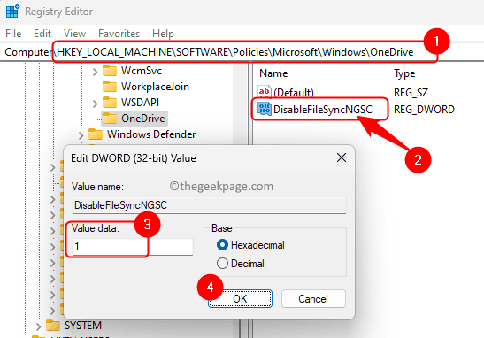 Registry-Policies-Microsoft-Windows-Key-OneDrive-DisableFileSyncNGSC-Value-Data-One-min