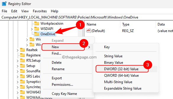 Registry-Policies-Microsoft-Windows-Key-OneDrive-New-DWORD-min