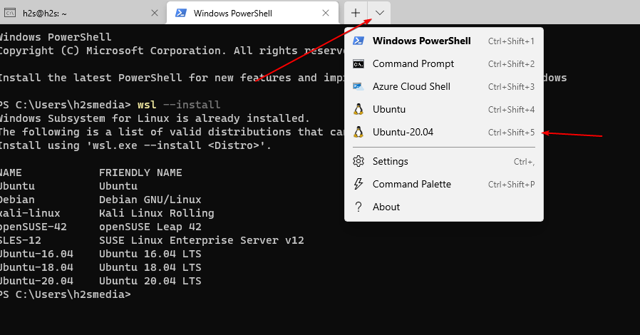Run-WSL-app-using-Windows-Terminal