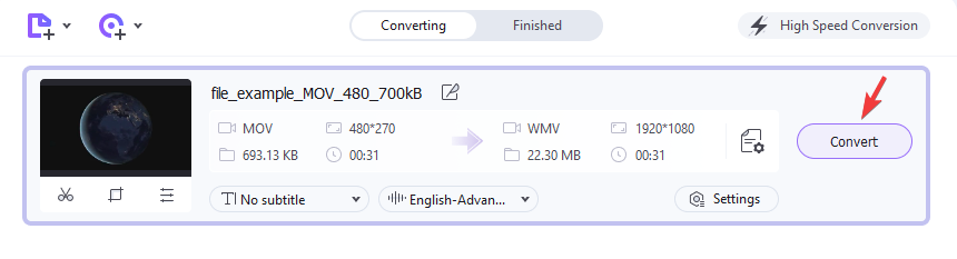 Select-WMV-format-and-quality-Convert