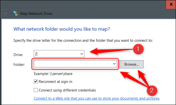 Select-the-Drive-letter-and-folder. Select-the-Drive-letter-and-folder.