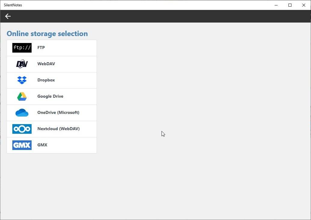 SilentNotes-cloud-sync-providers