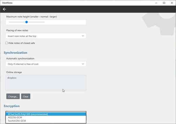 SilentNotes-encryption-settings