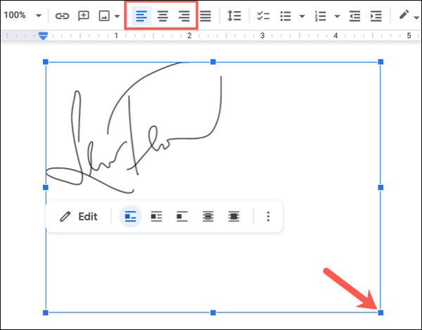 SizeAlignSignature-GoogleDocsSignature