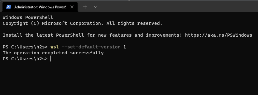 Switch-WSL-2-to-WSL-1 Switch-WSL-2-to-WSL-1