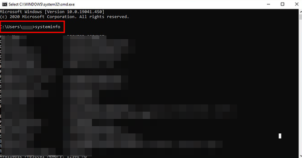 Systeminfo-command