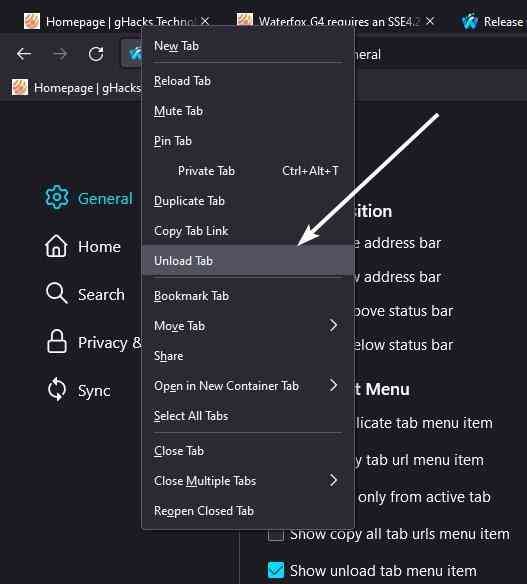 Tab-Unloading-in-Waterfox-menu