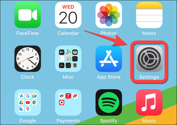 Tap-to-open-the-settings-app-on-iphone