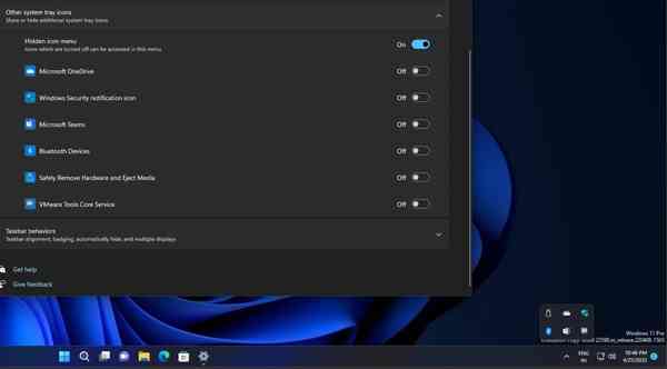 Taskbar-system-tray-icons